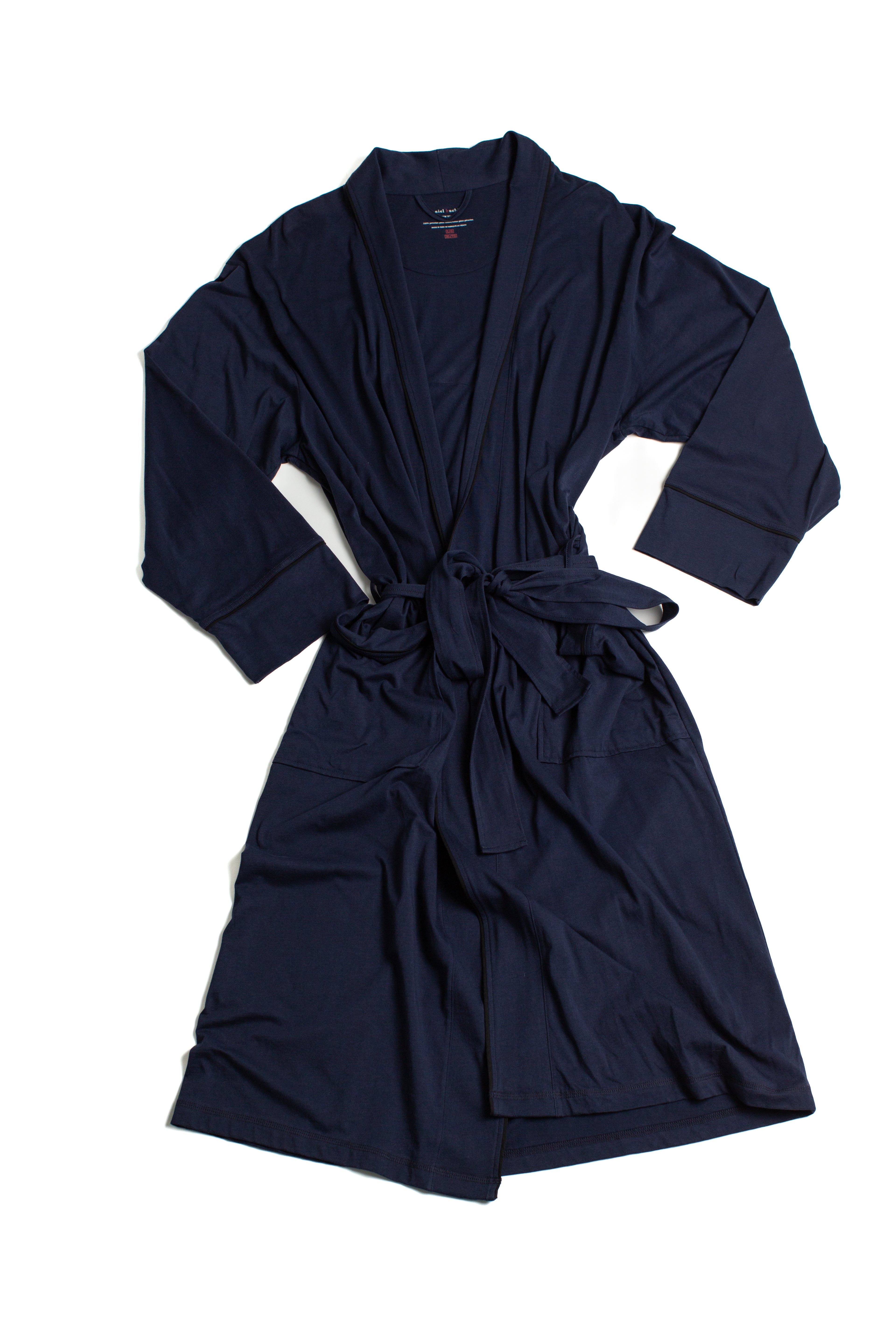 100% Peruvian Pima Cotton Midnight Blue Robe