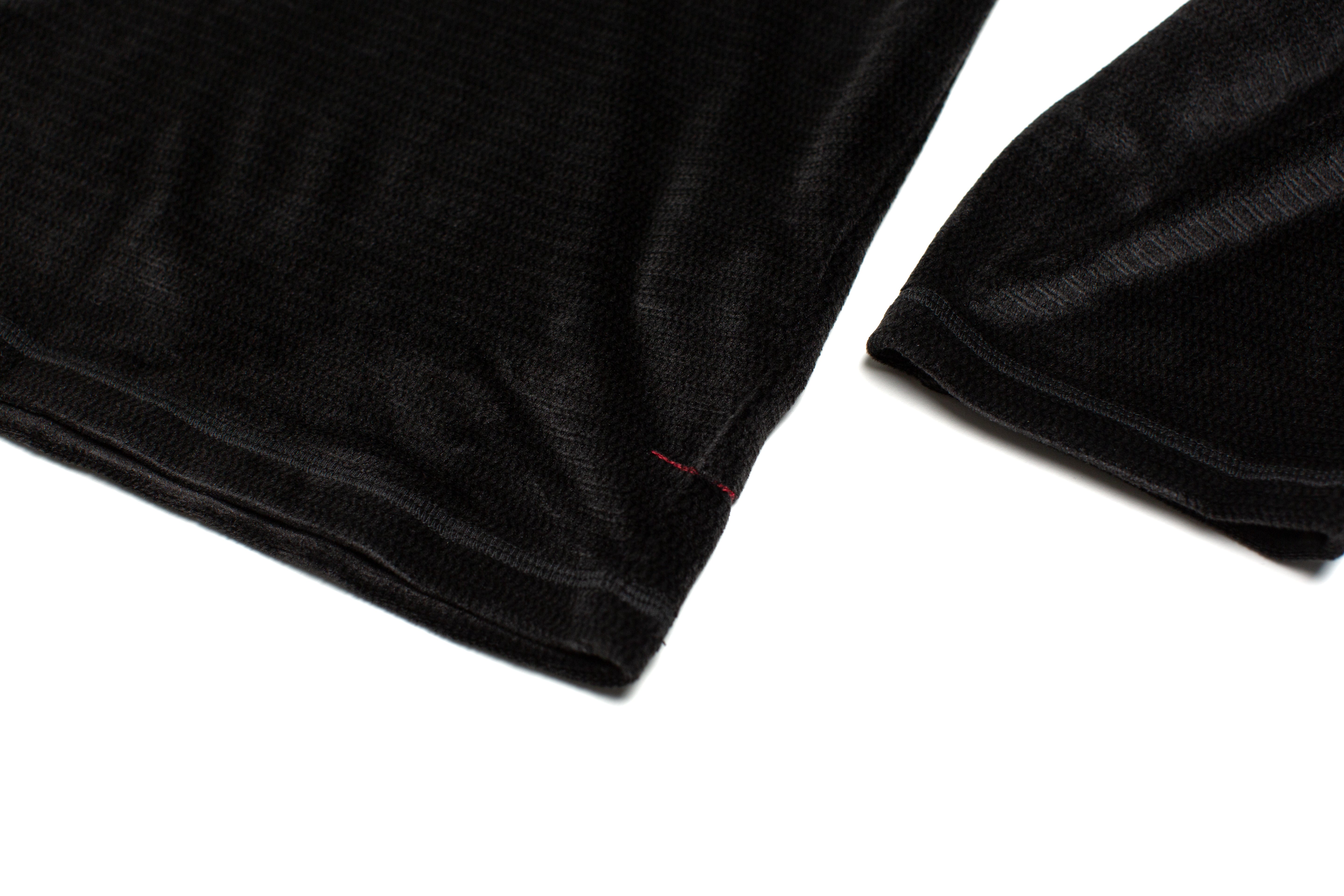 Chainlink Brushed Poly/Spandex Velour Black Pull Over