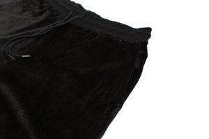 Chainlink Brushed Poly/Spandex Velour Black Jogger