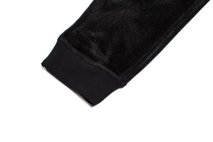 Chainlink Brushed Poly/Spandex Velour Black Jogger