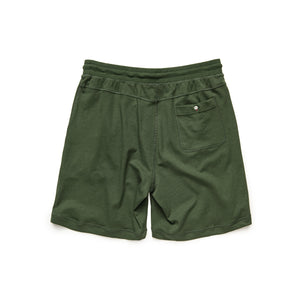 Textured Cotton/Acrylic Short in Olive