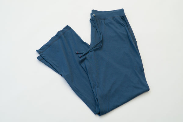 Men's pant in denim blue peruvian pima cotton 