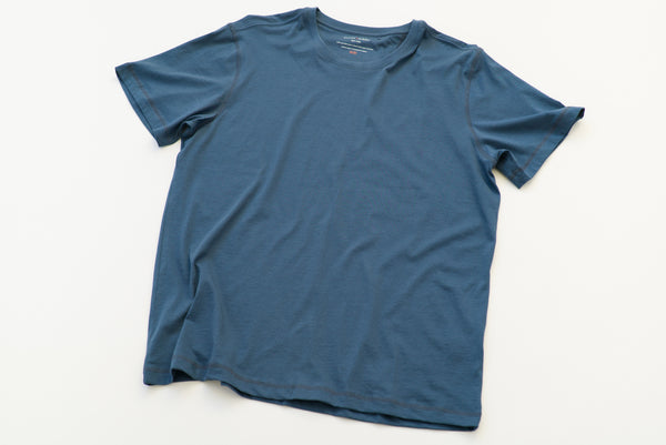 Men's shirt in denim blue peruvian pima cotton 
